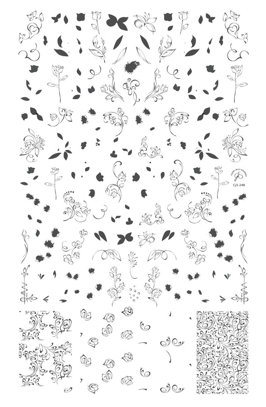 Clear Jelly Stamper- CjS-248- Name that Plate (Garden Swirl)