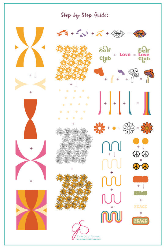 Clear Jelly Stamper- CjS-252- Hippie Revival