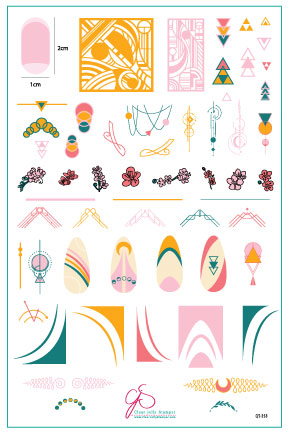 Clear Jelly Stamper- CjS-253- Geo-mazing