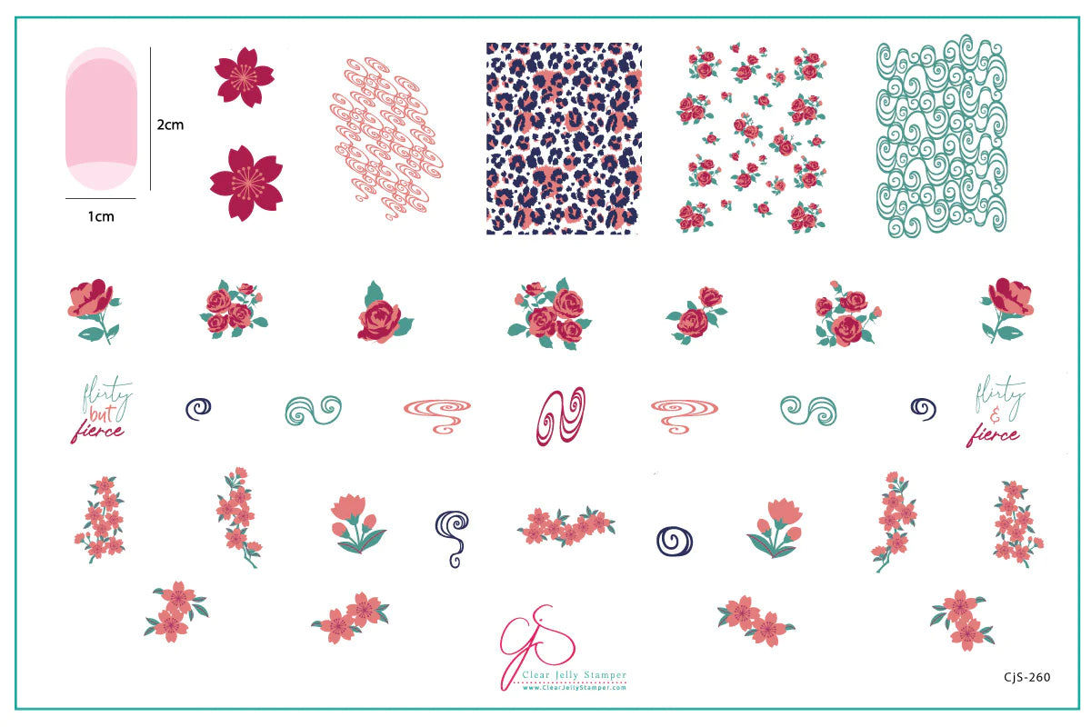 Clear Jelly Stamper- CjS-260- Flirty & Fierce