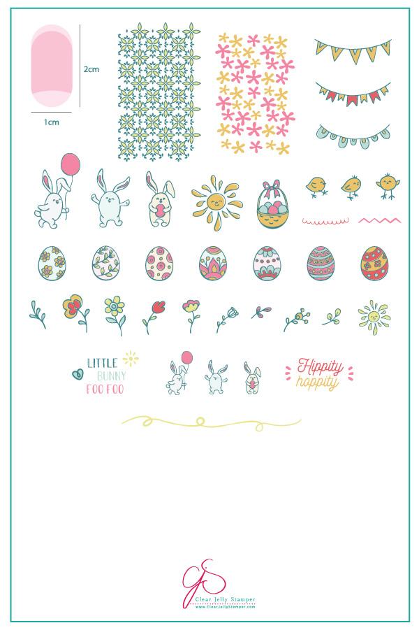 Clear Jelly Stamper- H-31- Bunny Foo Foo