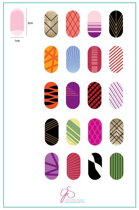 Clear Jelly Stamper- CjS-052- Lines