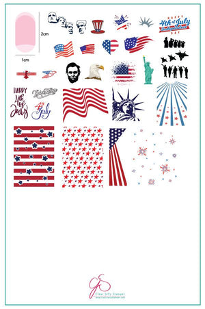Clear Jelly Stamper- CjS-062- Independence Day