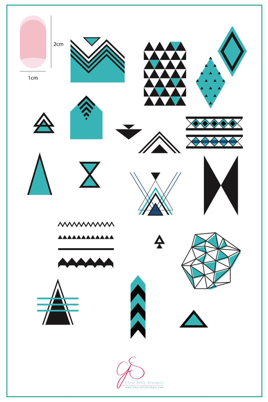 Clear Jelly Stamper- CjS-076- Tri-Angular