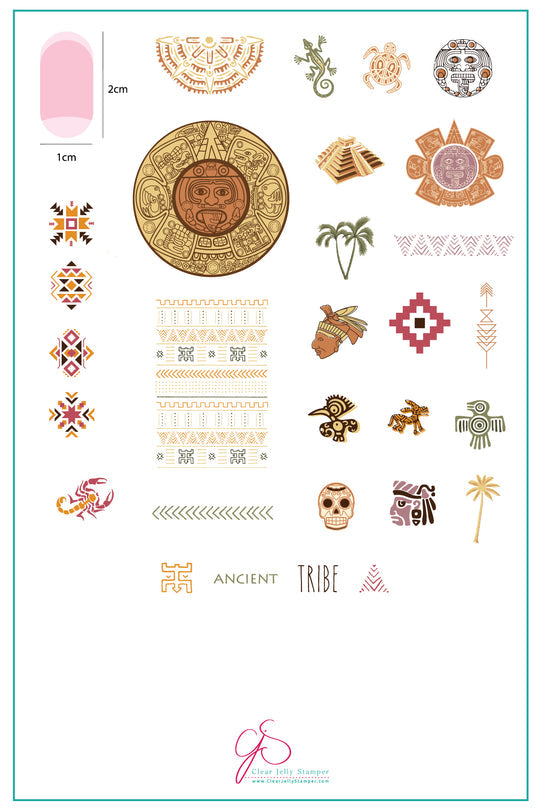 Clear Jelly Stamper- CjS-079- Ancient Tribal