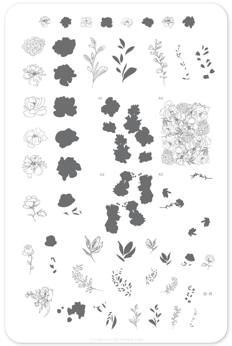 Clear Jelly Stamper- CjS-082- Sketched Garden