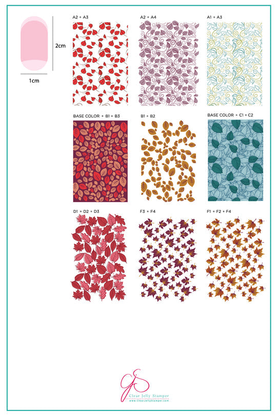 Clear Jelly Stamper- CjS-085- Lovely Layered Leaves