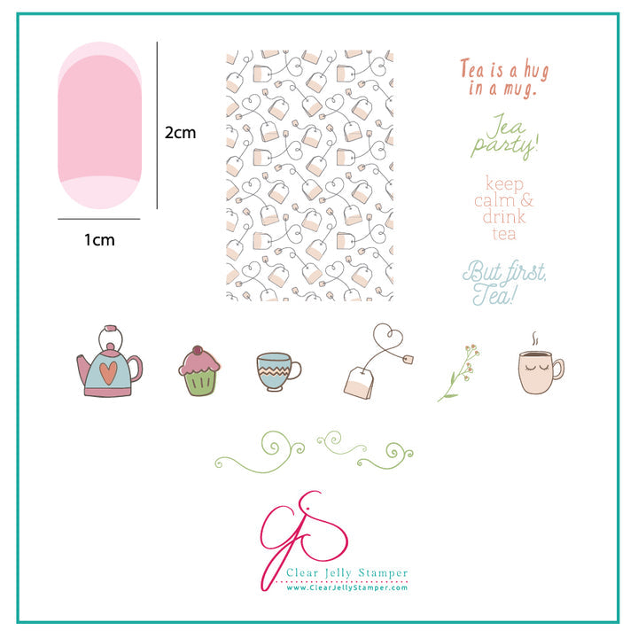 Clear Jelly Stamper- CjS-090- Steeped