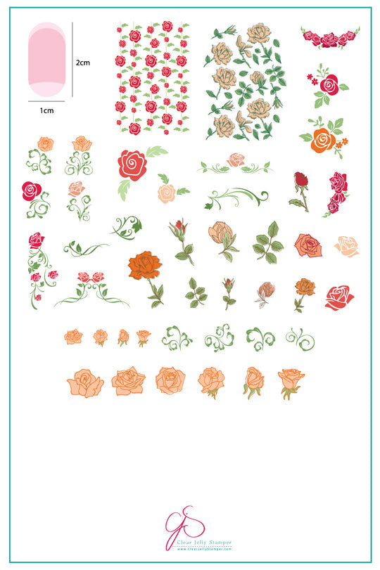 Clear Jelly Stamper- CjS-092- All is Rose-y