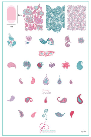Clear Jelly Stamper- CjS-099- Paisley Princess