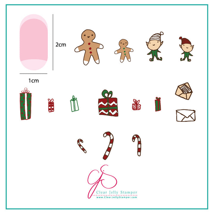 Clear Jelly Stamper- C-07- Santa&#39;s Workshop