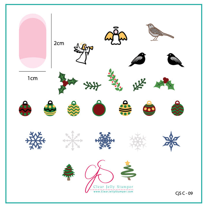 Clear Jelly Stamper- C-09- Angelic Christmas Wonderland