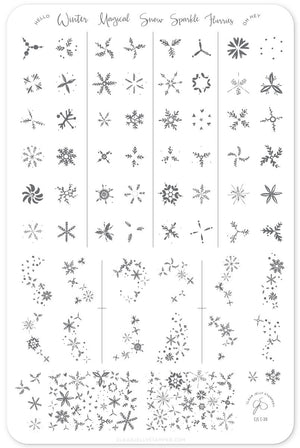 Clear Jelly Stamper- C-30- Painted Snowflakes