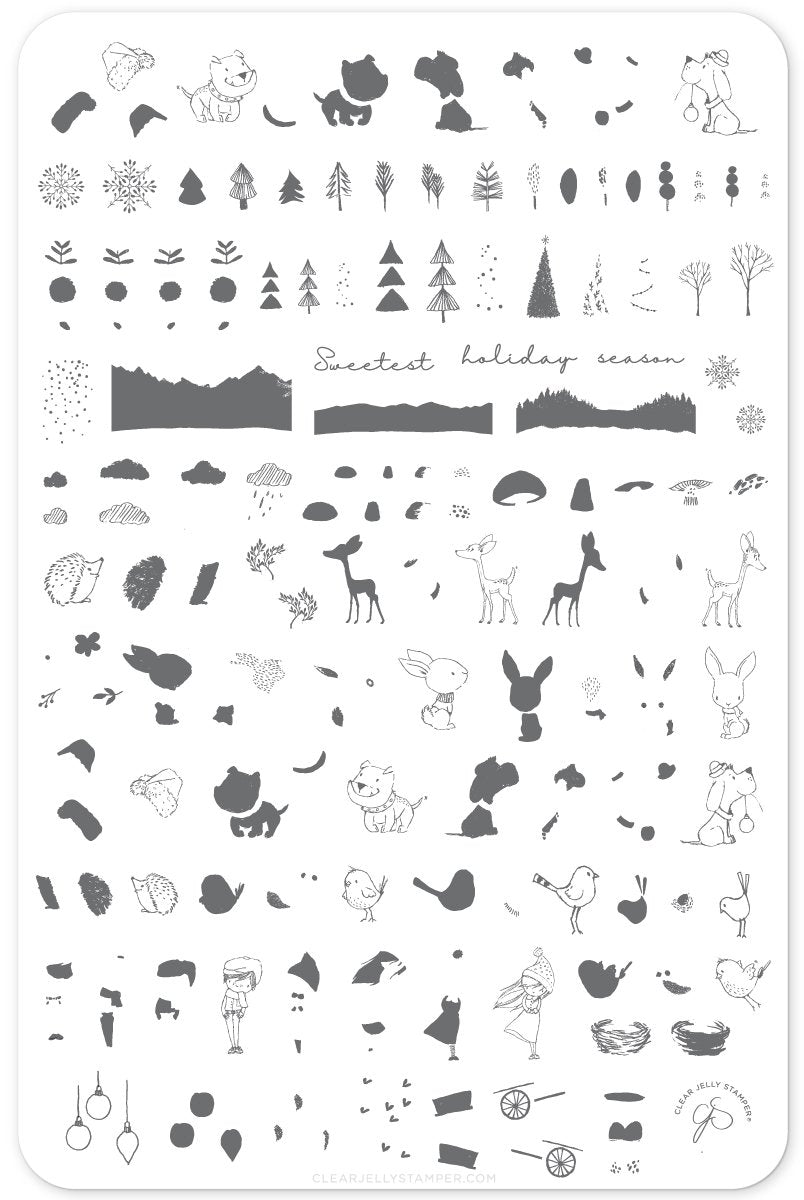 Clear Jelly Stamper- C-32- Sweetest Season