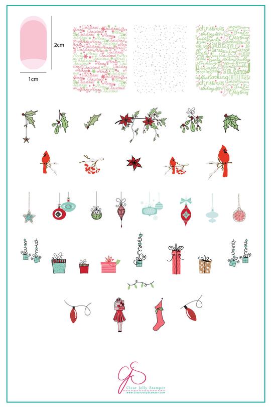 Clear Jelly Stamper- C-47- Mistletoe Wishes