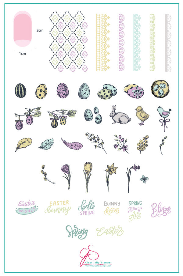 Clear Jelly Stamper- H-29- Bunny Kisses