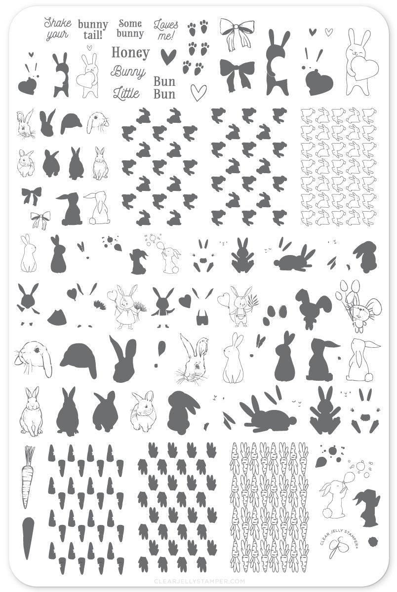 Clear Jelly Stamper- H-33- Honey Bunny