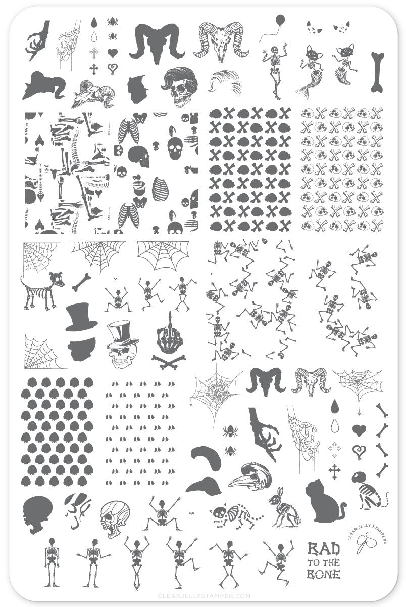 Clear Jelly Stamper- H-39- Bad to the Bone