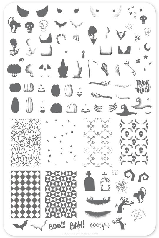 Clear Jelly Stamper- H-47- BOO-tiful