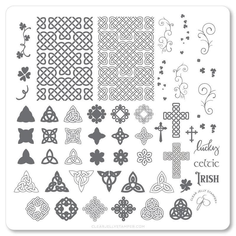 Clear Jelly Stamper- H-49- Celtic Charm