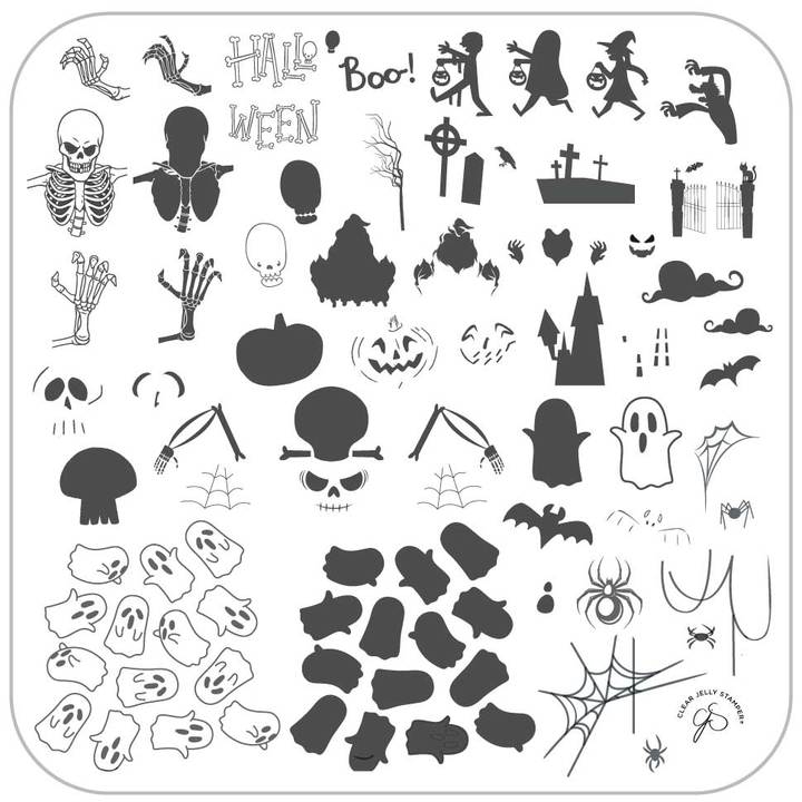 Clear Jelly Stamper- H-55- Hallo-Ween