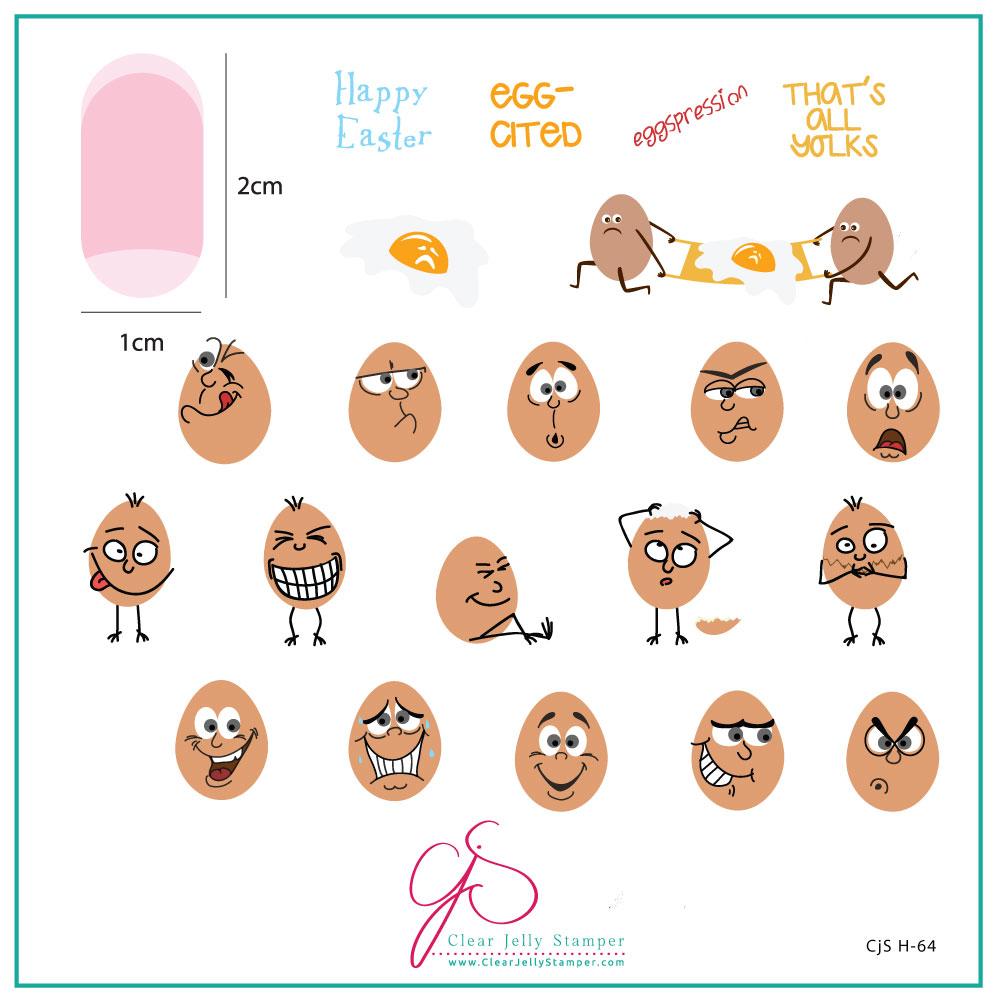 Clear Jelly Stamper- H-64- Eggspression