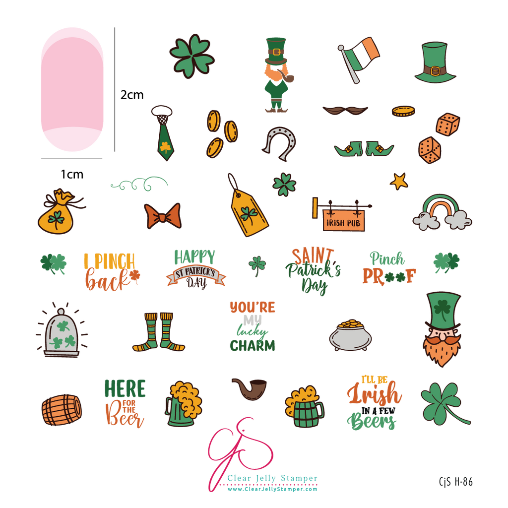 Clear Jelly Stamper- H-86- I Pinch Back