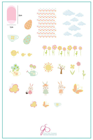 Clear Jelly Stamper- H-16- Hop Into Spring
