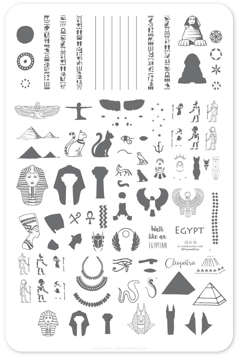 Clear Jelly Stamper- LC-33- Jewels of Egypt
