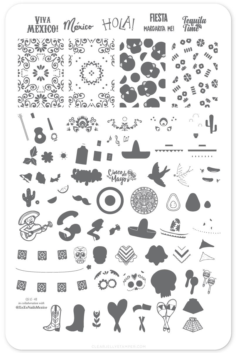 Clear Jelly Stamper- LC-43- Mexico Always in My Heart