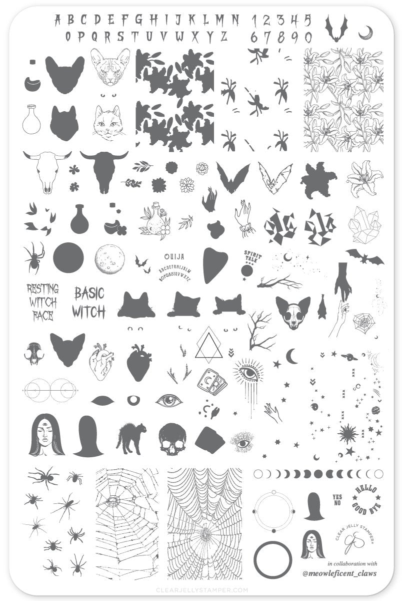 Clear Jelly Stamper- LC-65- Basic Witch