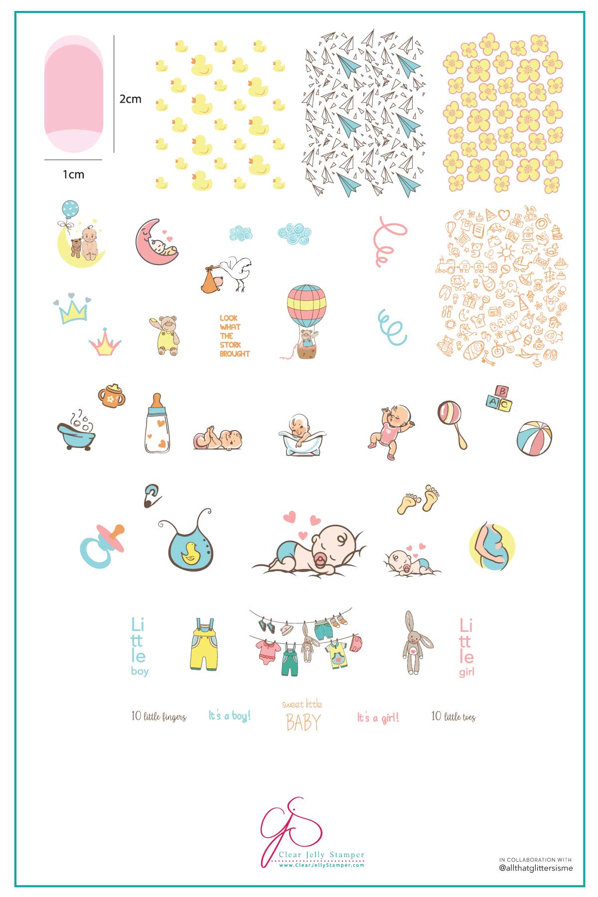 Clear Jelly Stamper- LC-73- It&#39;s a Baby!