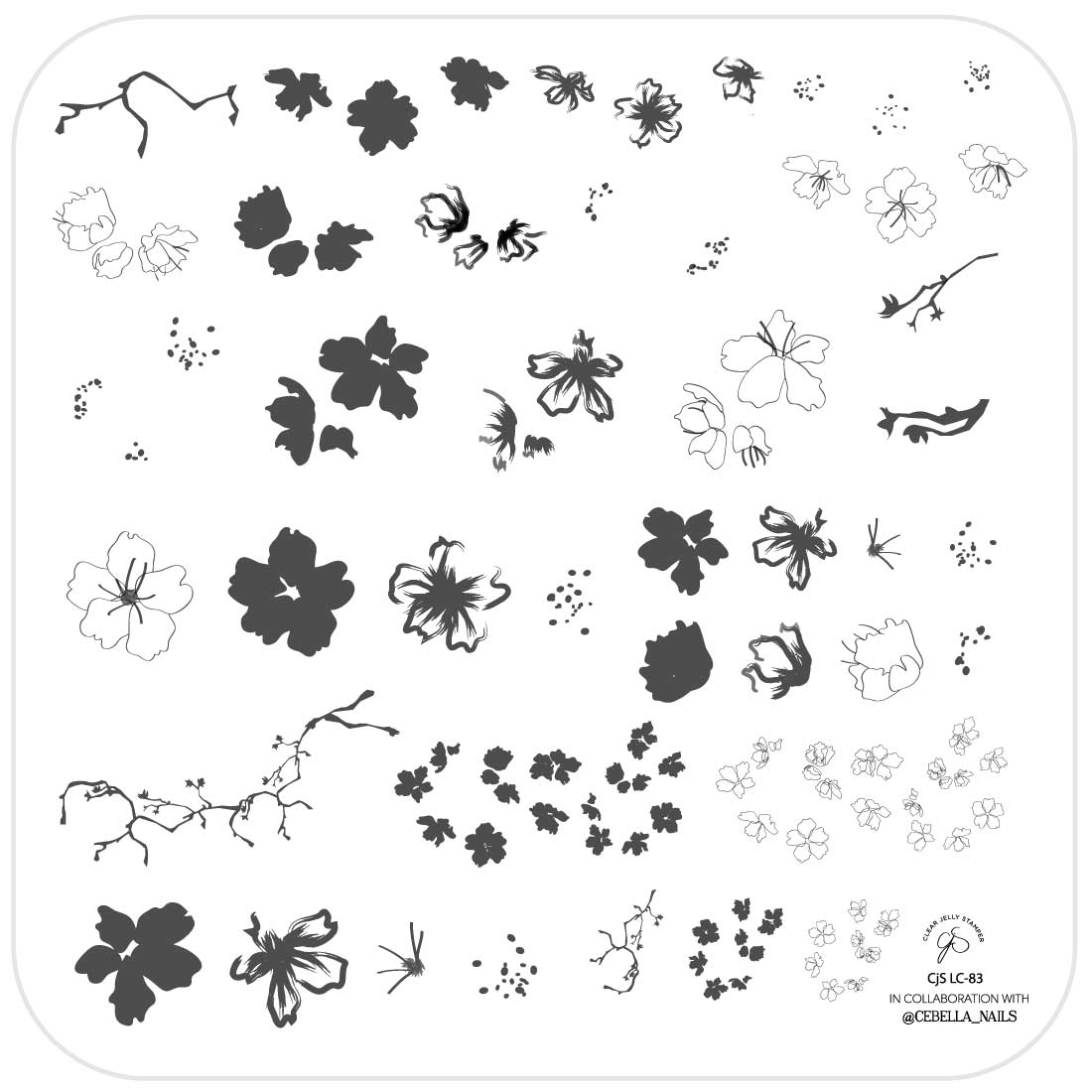 Clear Jelly Stamper- LC-83- Sweet Little Sakura