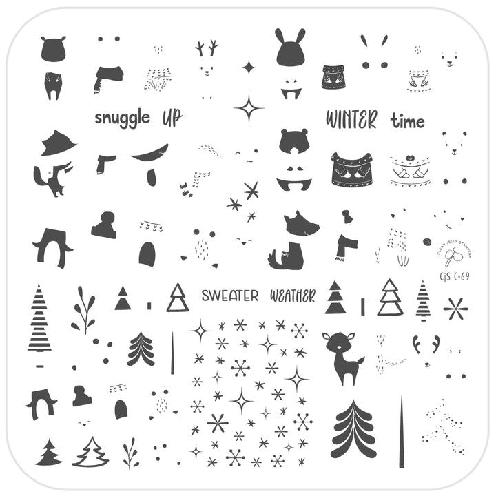 Clear Jelly Stamper- C-69- Sweater Weather