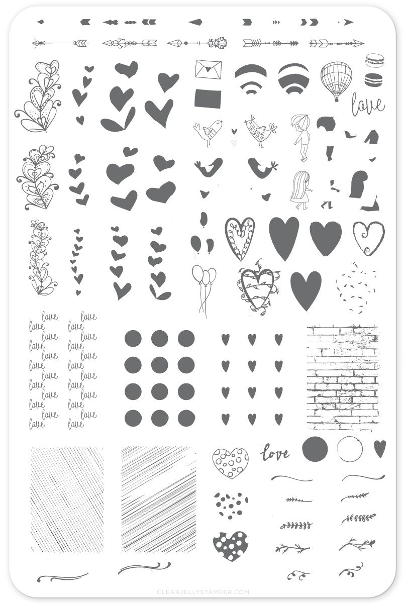 Clear Jelly Stamper- V-17- My Secret Crush