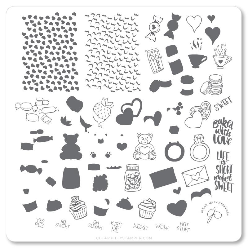 Clear Jelly Stamper- V-23- Sweets &amp; Treats