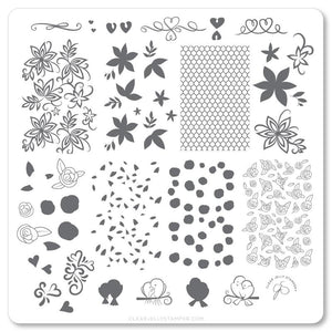 Clear Jelly Stamper- V-25- Lace & Floral