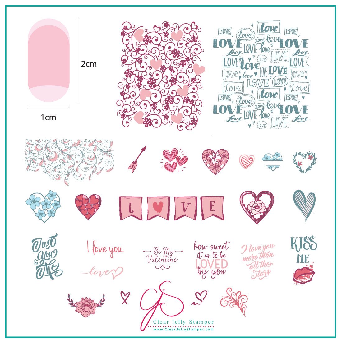 Clear Jelly Stamper- V-28- How Sweet it is to be Loved by You