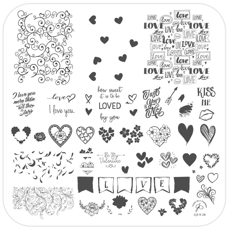 Clear Jelly Stamper- V-28- How Sweet it is to be Loved by You