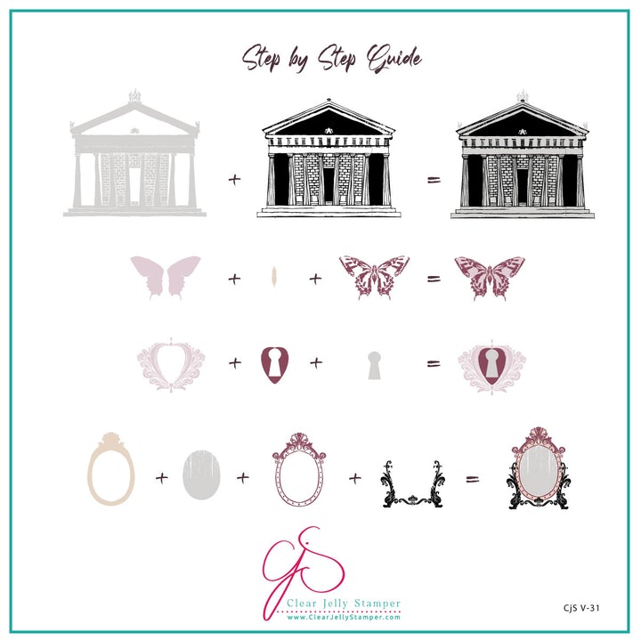 Clear Jelly Stamper- V-31- Romantic Cherub