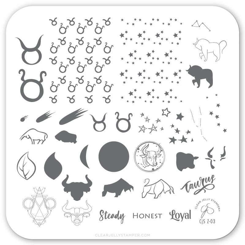 Clear Jelly Stamper- Z-03- Taurus