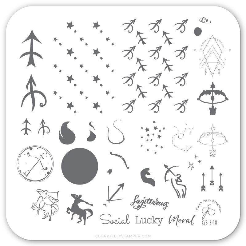 Clear Jelly Stamper- Z-10- Sagittarius