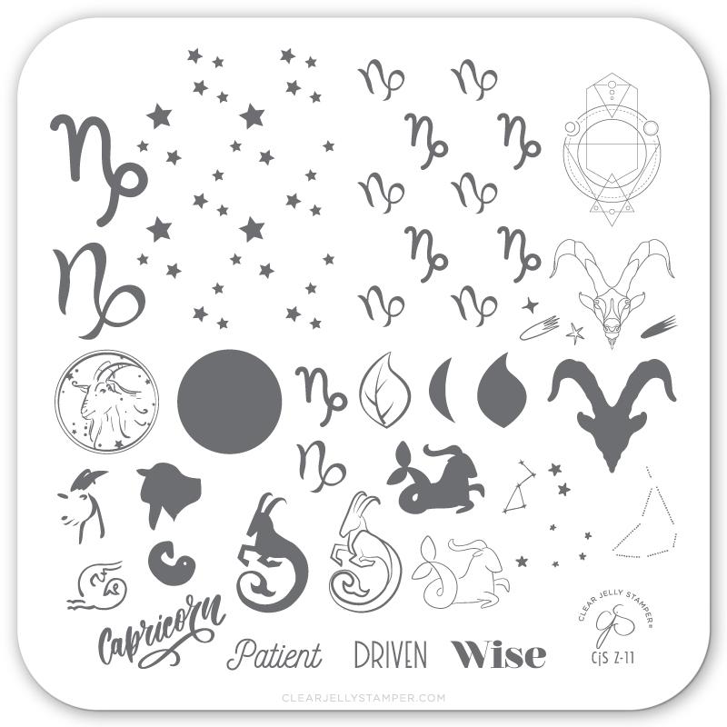 Clear Jelly Stamper- Z-11- Capricorn