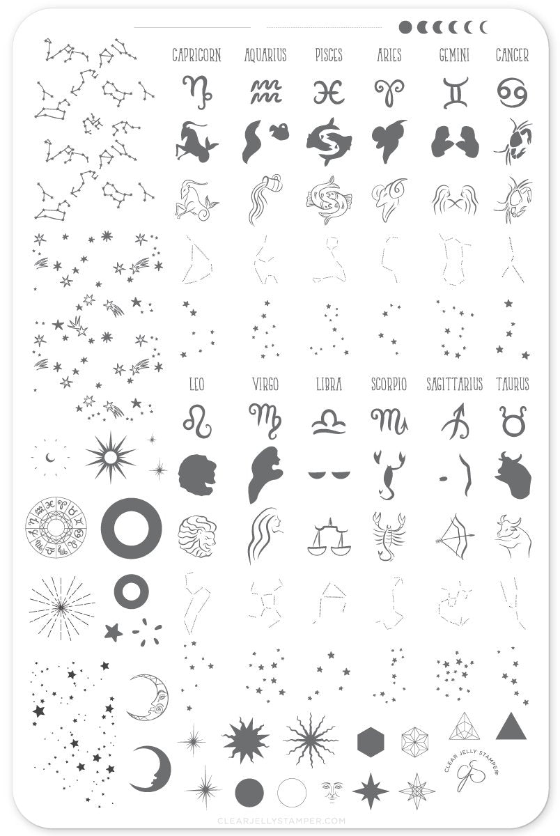 Clear Jelly Stamper- Z-01- What&#39;s Your Sign?