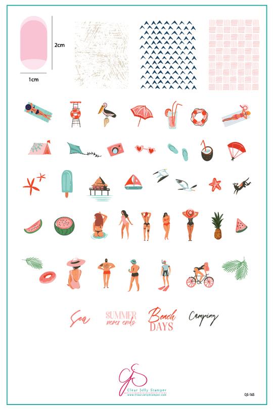 Clear Jelly Stamper- CjS-165- Summer Never Ends