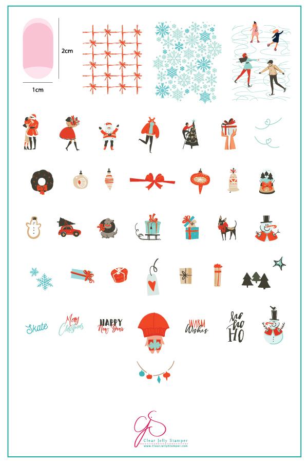 Clear Jelly Stamper- C-49- Christmas in the Park