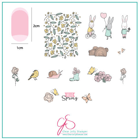 Clear Jelly Stamper- H-51- Hippity Hoppity