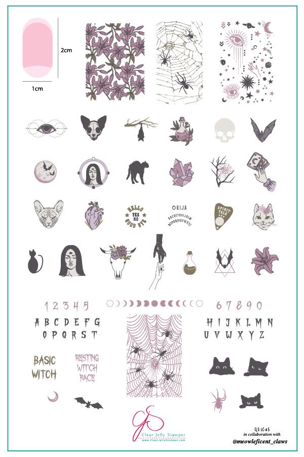 Clear Jelly Stamper- LC-65- Basic Witch
