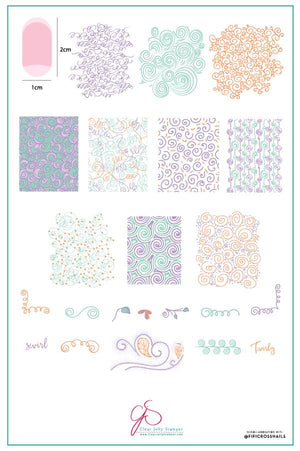 Clear Jelly Stamper- LC-66- For the Love of Swirls