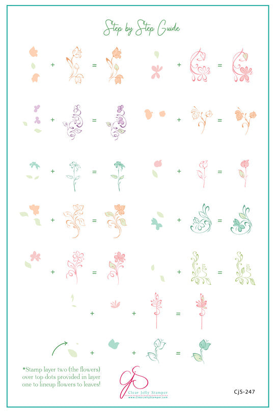 Clear Jelly Stamper- CjS-247- Name that Plate (Garden Swirl)